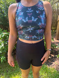 Pre-Sale Glitter Fabric Butterfly Crop Top
