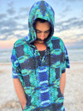 Abstract Ocean Surf Poncho
