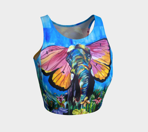 Butterfly Elephant Crop Top